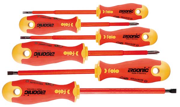 Bondhus Insulated Screwdriver Set, Slotted/Phillips, 6 pcs 0715753169