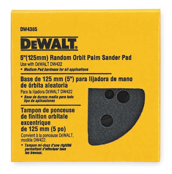 Dewalt 5" Eight Hole Hook & Loop Pad - Medium DW4388