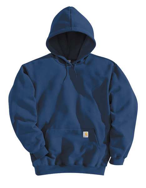 Carhartt Hooded Sweatshirt, Navy, 50 Cotton/50 PET, XL K121-472 XLG REG ...