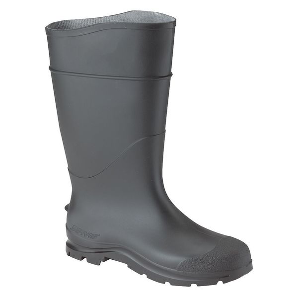 Honeywell Servus Plain-Toe Rubber Boots, Men's, CT Comfort Technology, PVC Knee Boots, 16 in Height, Black, Size 10 18822/10