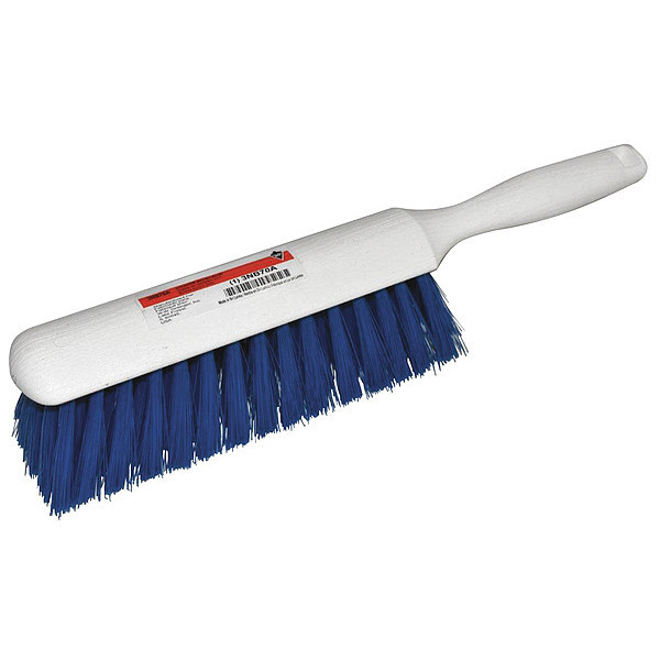 Tough Guy 1 1/2 in W Bench Brush, Soft, 5 in L Handle, 8 in L Brush, Blue, Plastic, 13 in L Overall 3NB70