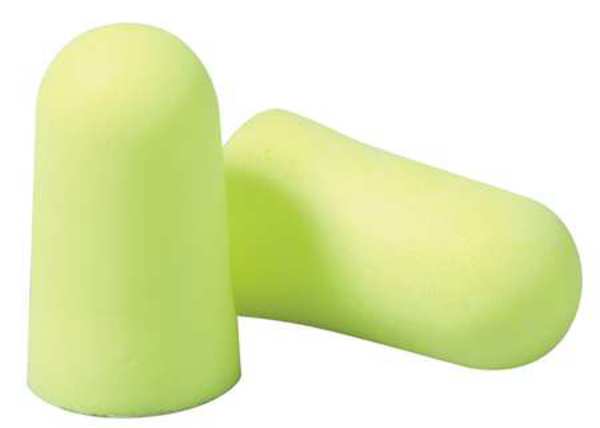 3M E-A-Rsoft Disposable Uncorded Ear Plugs, Large, Yellow Neons, Bullet Shape, NRR 33 dB, 200 Pairs 312-1251