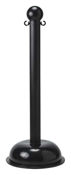 Zoro Select Sign Post, 16 In. W, Plastic, Black 92116