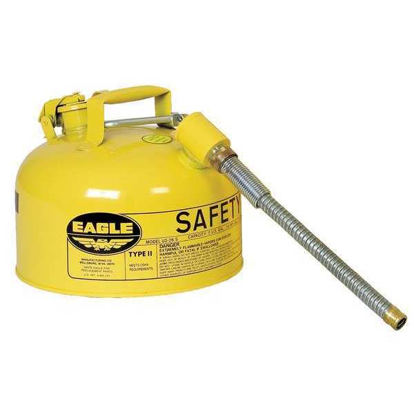 Eagle Mfg 2 1/2 gal Yellow Galvanized Steel Type II Safety Can Diesel U226SY