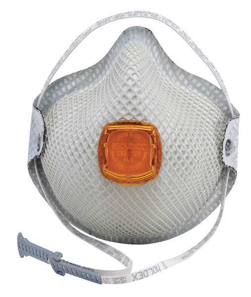 Moldex N95 Disposable Respirator w/ Valve, M/L, White, PK10 2800N95