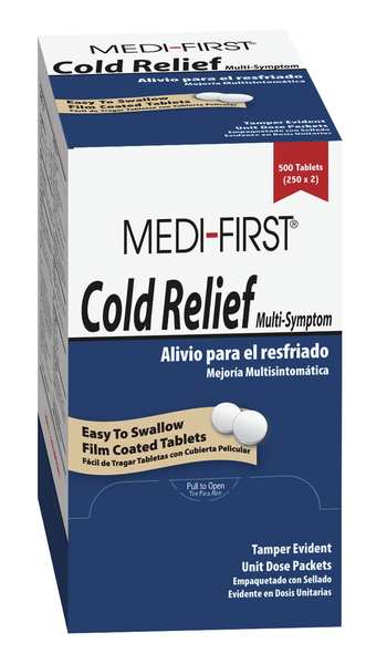 Medi-First Cold Relief, Tablet, PK500 82213