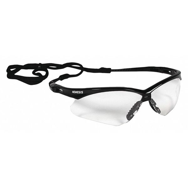 Kleenguard V30 Nemesis Safety Glasses Anti Fog Scratch Resistant Wraparound Black Half Frame