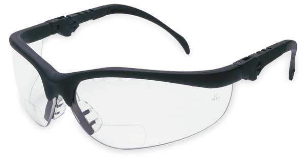 Mcr Safety Reading Glasses, +2.0, Clear, Polycarbonate 9P844