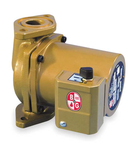 Bell & Gossett Hydronic Circulating Pump, 1/6 hp, 115V, 1 Phase, Flange Connection 103401LF