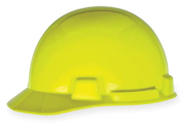Msa Safety Front Brim Hard Hat, Type 1, Class E, Ratchet (4-Point), Green 10074084