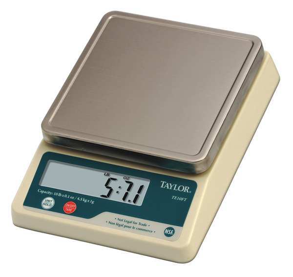 Taylor Digital Compact Bench Scale 5kg/10 lb. Capacity TE10FT