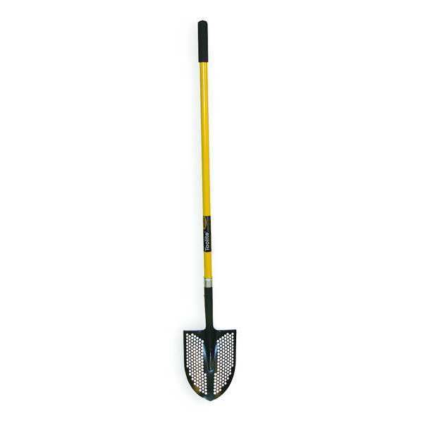 Toolite #2 14 ga Forward Turn Step Round Point Mud/Sifting Shovel, Steel Blade, 48 in L Yellow 49500GR