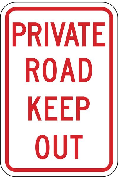 Lyle Private Drive & Road Traffic Sign, 18 in H, 12 in W, Aluminum, Vertical Rectangle, PPR-012-12HA PPR-012-12HA
