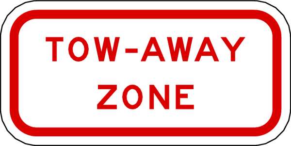 Lyle Tow-Away Zone Parking Sign, 6" x 12 R7-201-12HA