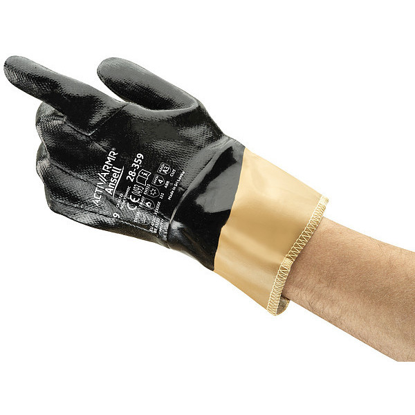 Ansell Cut Resistant Coated Gloves, A3 Cut Level, Nitrile, M, 1 PR 28-359
