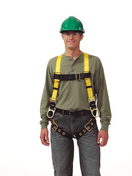 Msa Safety Full Body Harness, XL, Polyester 10072492