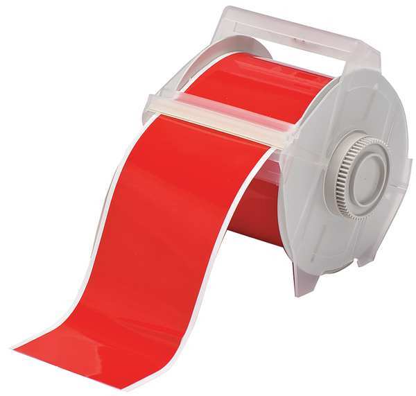 Brady Label Tape Cartridge, Red, Labels/Roll: Continuous 113119