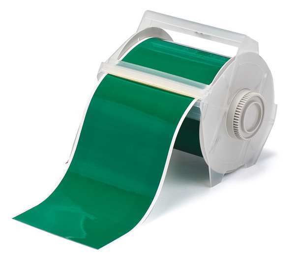 Brady Label Tape Cartridge, Green, Labels/Roll: Continuous 113123