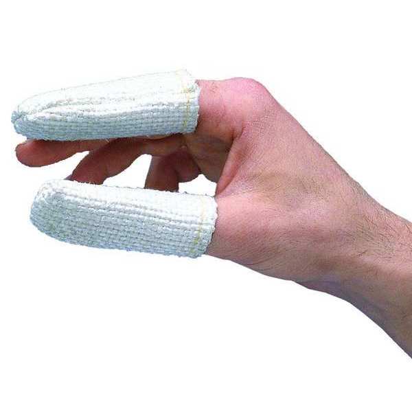 Zetex Heat Resistant Finger Cots, White, PK12 2100004