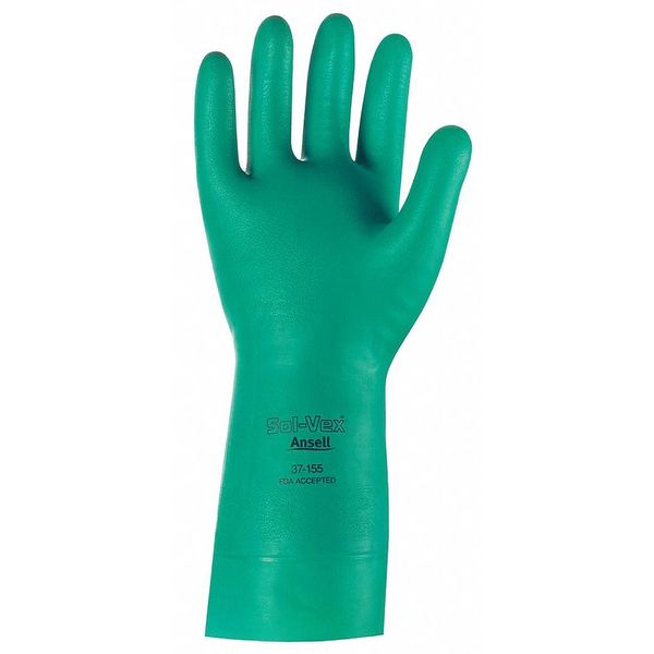 Ansell 13" Chemical Resistant Gloves, Nitrile, 7, 1 PR 37-155