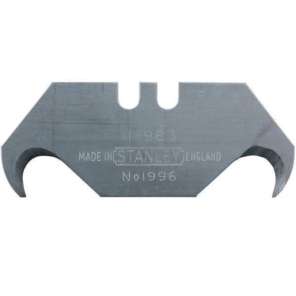 Stanley 2-Ended Hook Utility Blade, 18mm W, PK5 11-983