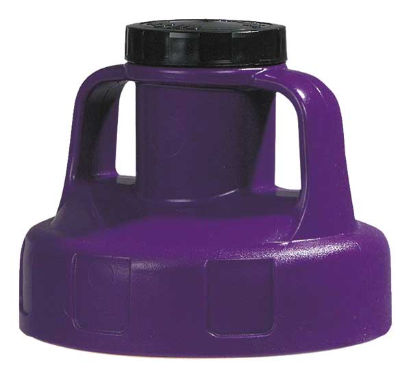 Oil Safe Utility Lid, w/2 In Outlet, HDPE, Purple 100207