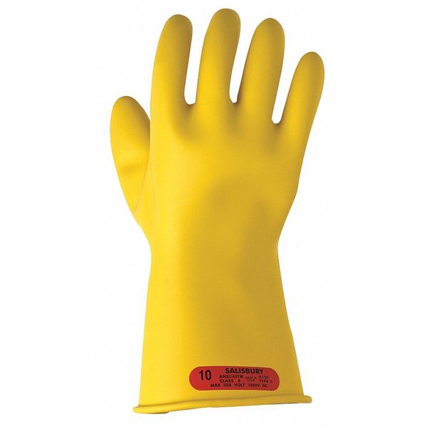 Salisbury Electrical Gloves, Class 0, Yellow, Sz 8, PR E011Y/8