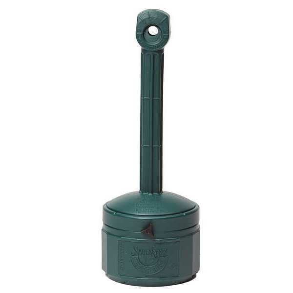 Justrite Smokers Cease-Fire Cigarette Receptacle, 1 gal., Green 26806G