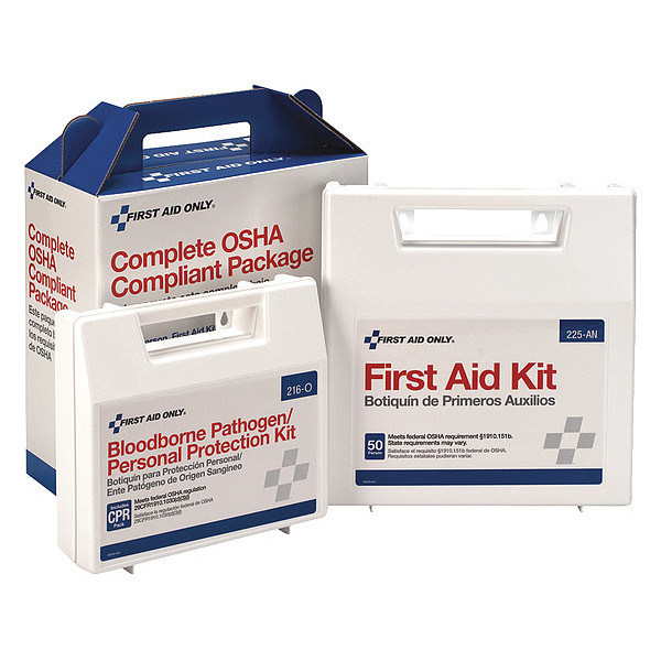 First Aid Only First Aid Kit, 225 Pcs., 50 Person 3TCN2