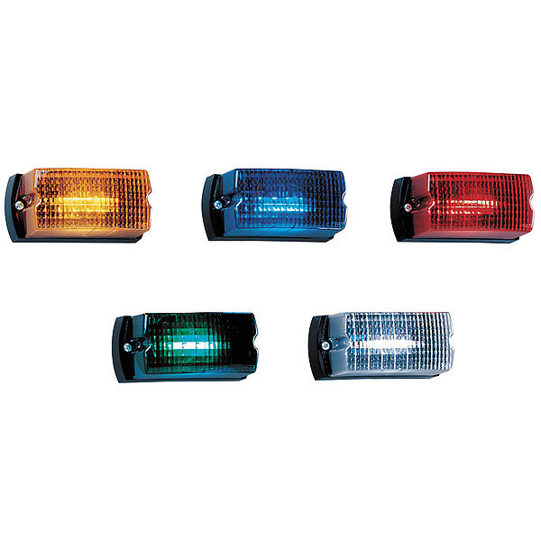 Federal Signal Warning Light, LED, Green, Surface, Rect, 5 L LP1-012G