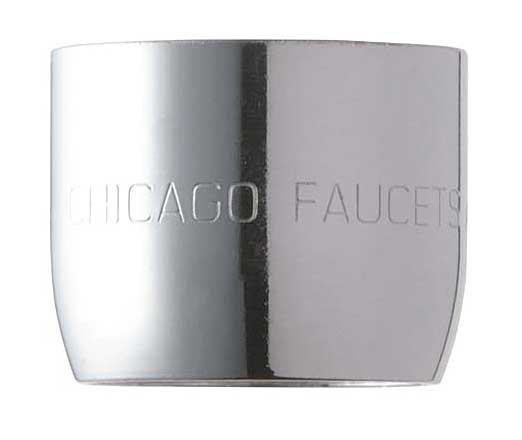 Chicago Faucet 1.5 gpm Aerated Outlet, 13/16"-24 Thread Size, Chrome, Brass E35JKABCP