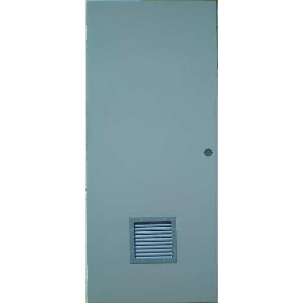 Ceco Steel Door with Louvers, 80 in H, 36 in W, 1 3/4 in Thick, 18 -gauge steel, Type: 1 CHMDL 30 68- 24 x24  Vent CE