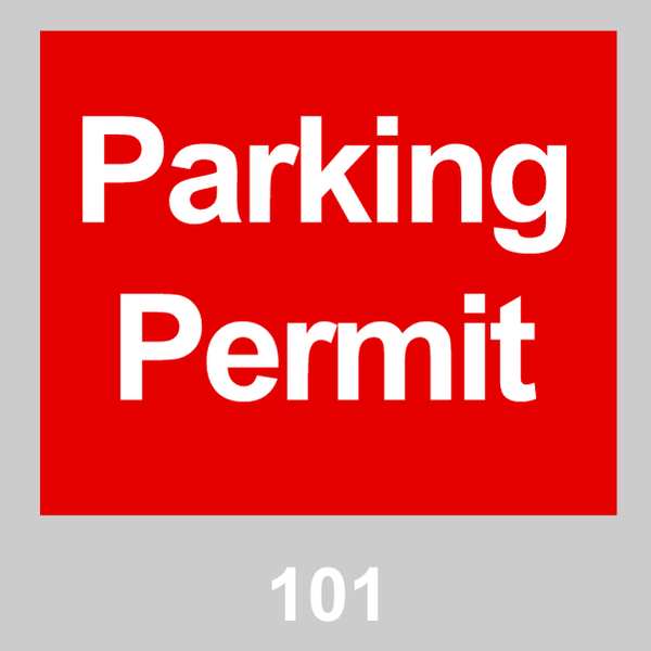 Brady Parking Permits, Windshield, Red, PK100 96234