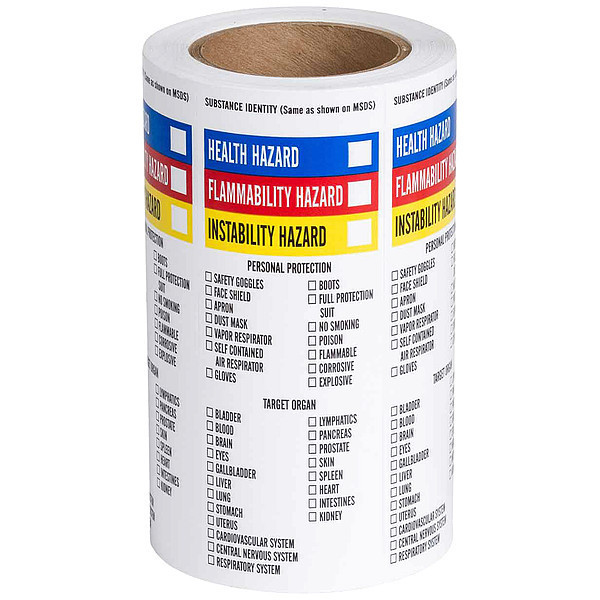 Brady NFPA Label, Paper, 8 In.H, 3 In.W, PK500 99177