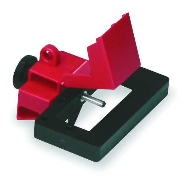 Brady Oversized Clamp-On Circuit Breaker Lockout, 480/600V AC, Red, Pack 6 65321