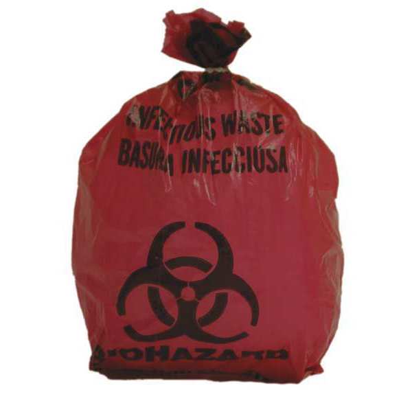 Zoro Select Biohazard Bag, Red, 1 gal., PK200 3UAF2