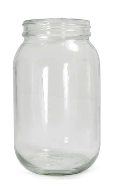 Qorpak Bottle Wide Mouth Glass 128 Oz Clear, PK4 GLA-00883