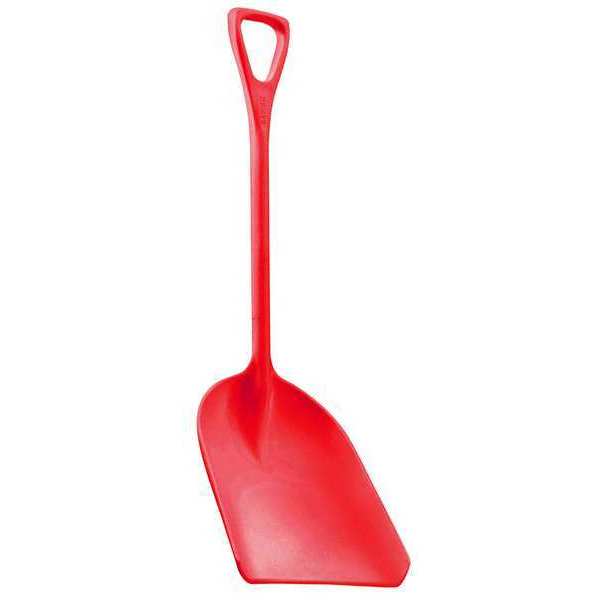 Remco Not Applicable Hygienic Square Point Shovel, Polypropylene Blade, 28 in L Red Polypropylene Handle 69824