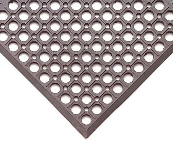 Wearwell Drainage Holes Drainage Mat 3 Ft W x 5 Ft L, 1/2 In 478