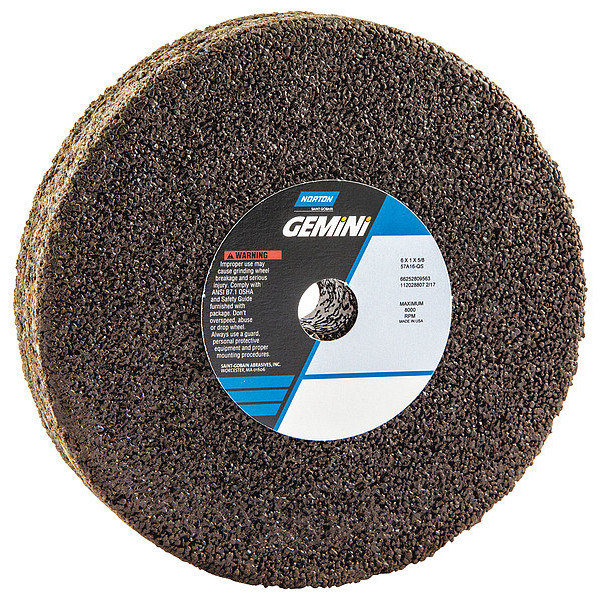 Norton Abrasives 6" dia. 1" thick 5/8 arbor Grinding Wheel 66252809563