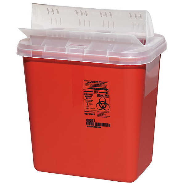 Sharps Container Needle Syringe Disposal Container Red 2 Gallon