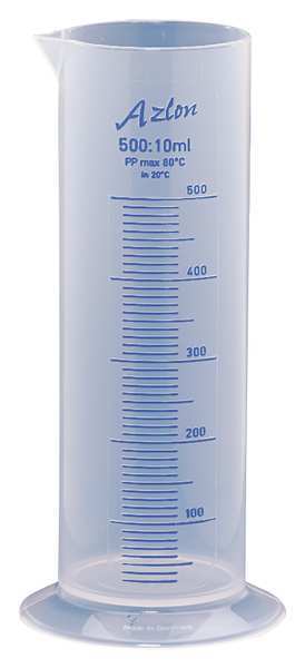 Dynalon Graduated Cylinder, 500mL, Polypropylene 537835-0500