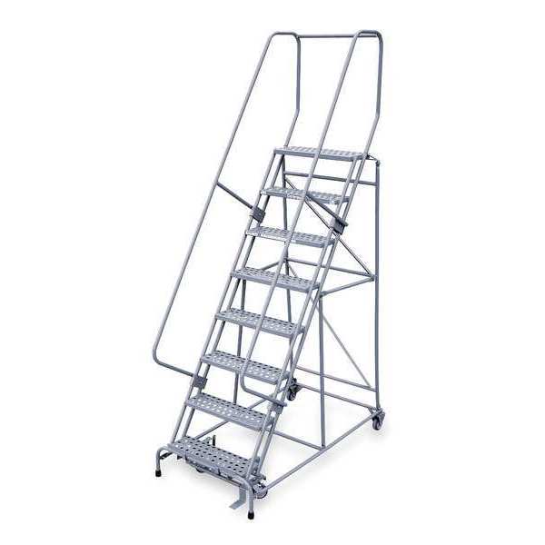 Cotterman 110 in H Steel Rolling Ladder, 8 Steps, 450 lb Load Capacity 1508R2632A1E10B4W4C1P6