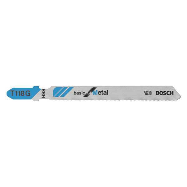 Bosch Jigsaw Blade, T-Shank, 3-5/8 In. L, PK5 T118G
