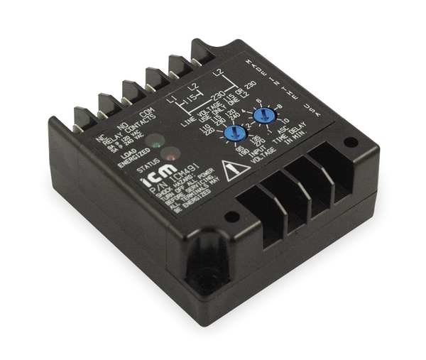 Icm Line Voltage Monitor, Manual or Automatic Reset, - Contact Rating (Amps), 95 to 270 Volts ICM491