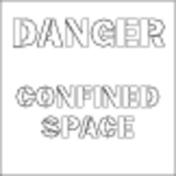 Electromark Floor Stencil, Danger Confined Space, Poly Y623757