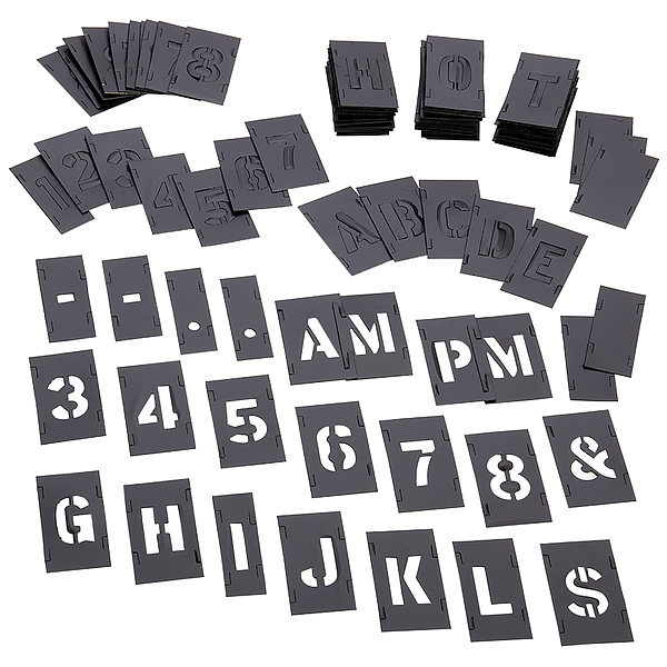 Block Style Number and Letter Stencil Sets