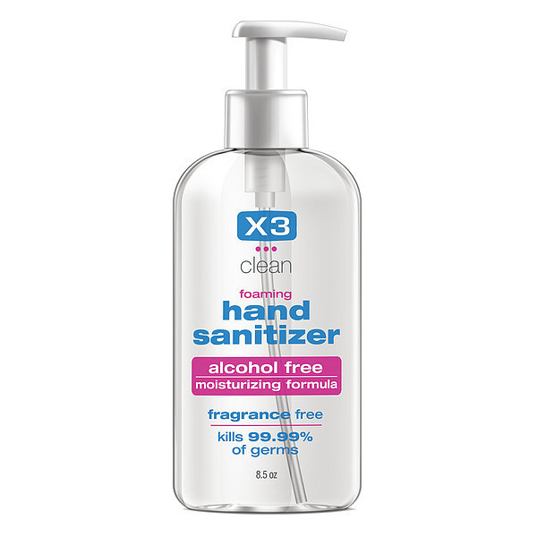 X3 Clean Hand Sanitizer, Size 8.5 oz., Foam 10010