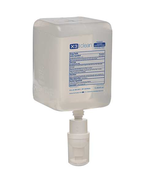 X3 Clean Hand Sanitizer Dispenser, 1L, Clear 10006