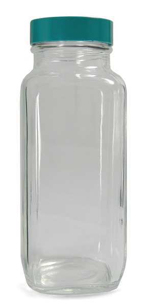 Qorpak Bottle French Sq w/ Cap 480 ml, PK24 GLC-01364